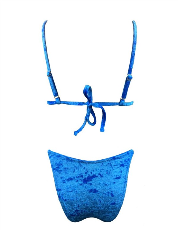 EMMA 948 VELVET SHELL TRIANGLE BIKINI OCEAN